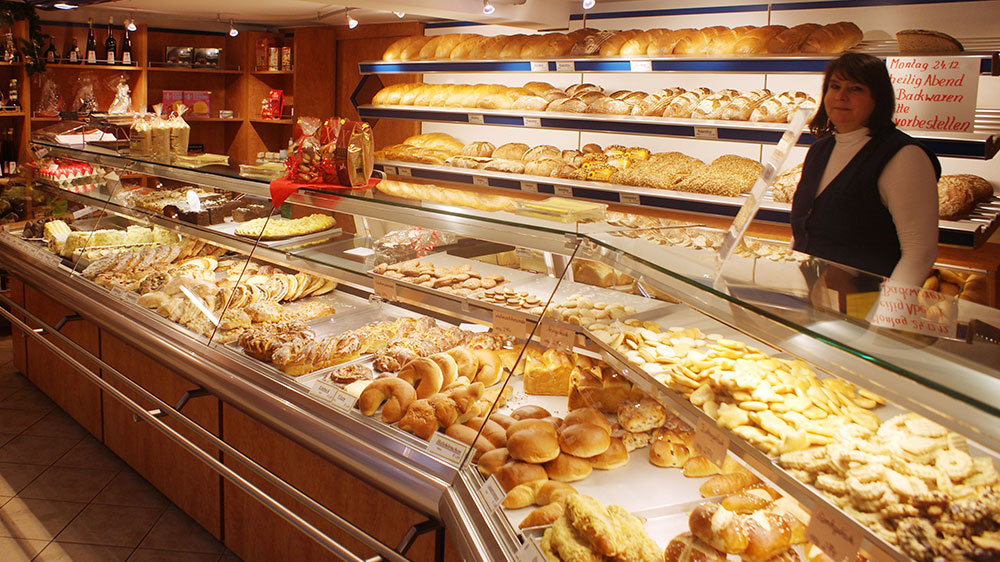 Der Verkaufsladen der Bäckereri Weigl in Mönchberg